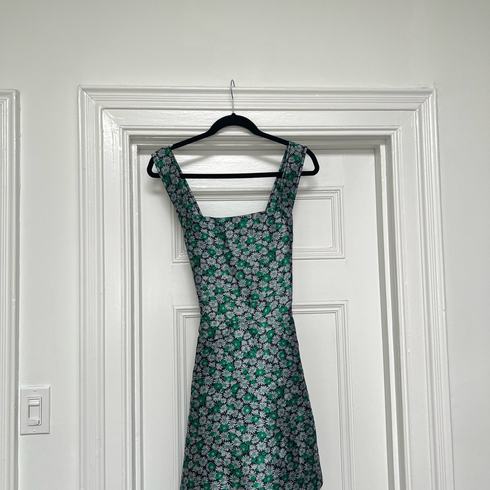 Floral Green Sleeveless Dress ( Maison Kitsuné) small